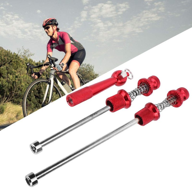 Skewer Wheel Skewers 200Mm Aluminum Alloy Aluminum Alloy Road Anti Theft Quick Release Skewers Wheels Locking Security (Red) (Red)