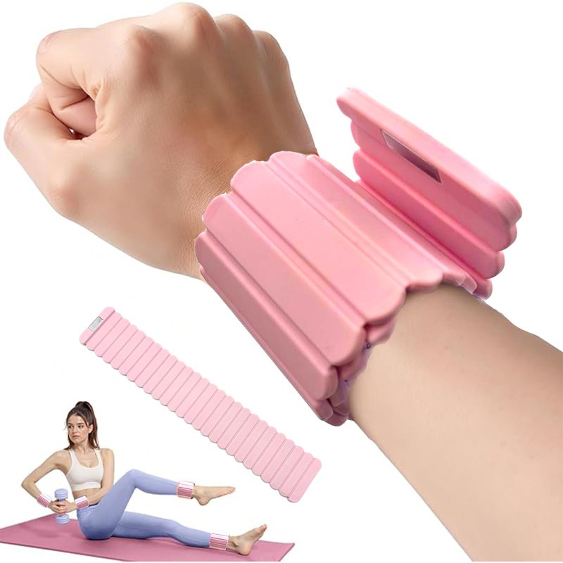Pilates Wrist Weights, Ankle Weights for Women, Magnetic weight-bearing wristband 2 Pack (1.1LB Each)–Stackable, Silicone (Waterproof), Non-Slip, Easy Wear, Adjustable (Men & Women), Ideal for Jogging/Yoga & More, Swimming Great Gift