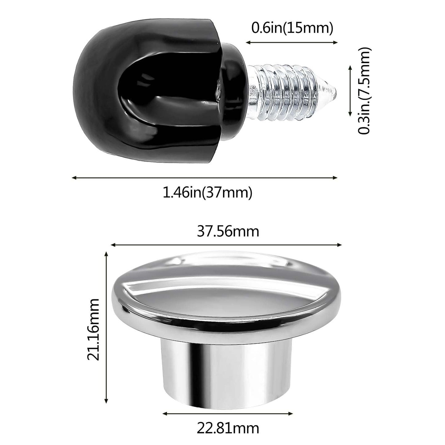 Hub Attachment Cap & Fixing Attachment Screw Compatible with KitchenAid 4.5&5 Quart Tilt-Head Stand Mixers