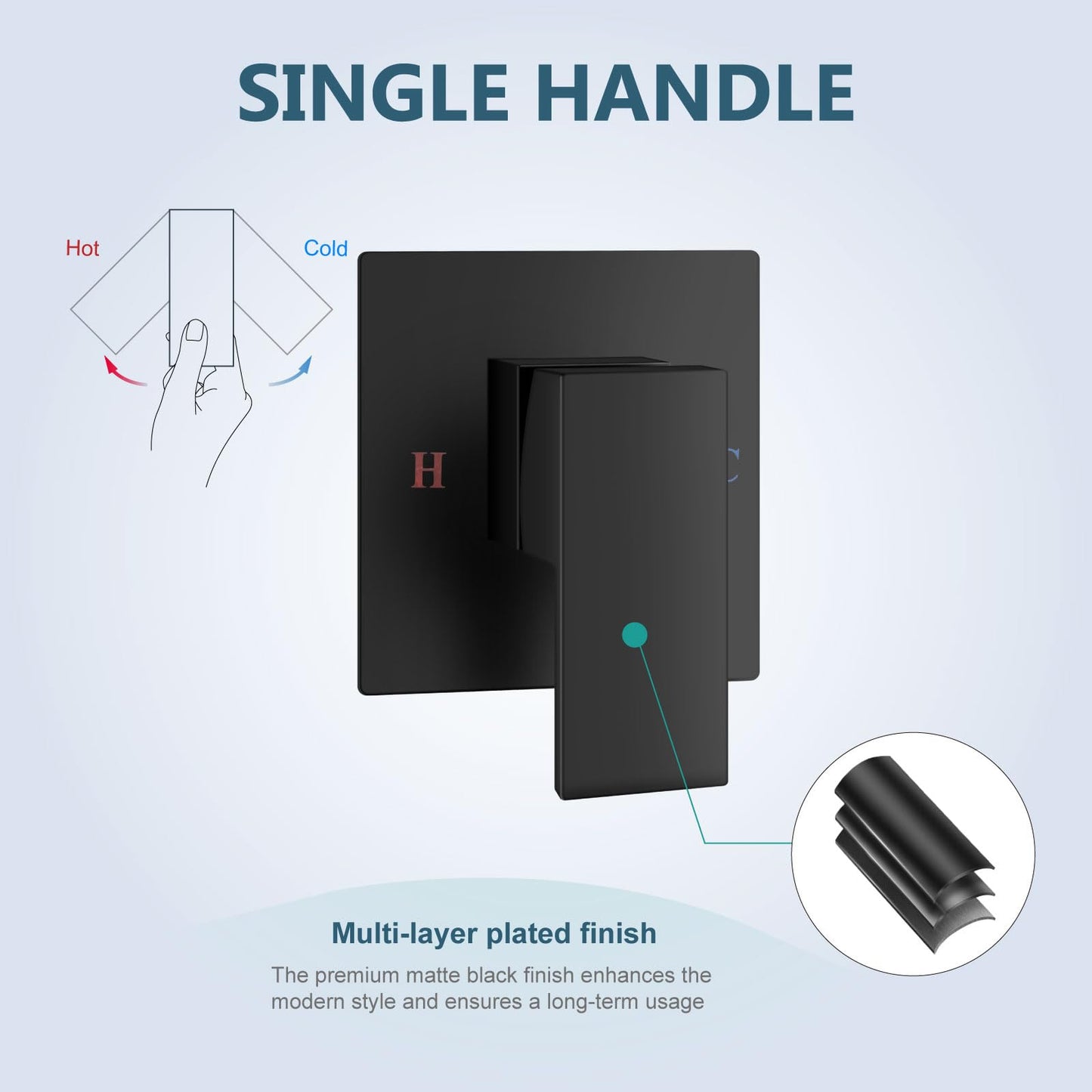 Aolemi Matte Black Wall Mount Bathtub Sink Faucet Tub Filler with Extra Long Rotating Tub Spout One Hole Single Handle Rough-in Valve Included Bathroom Basin Mixer Tap, B0BFWTPCMB