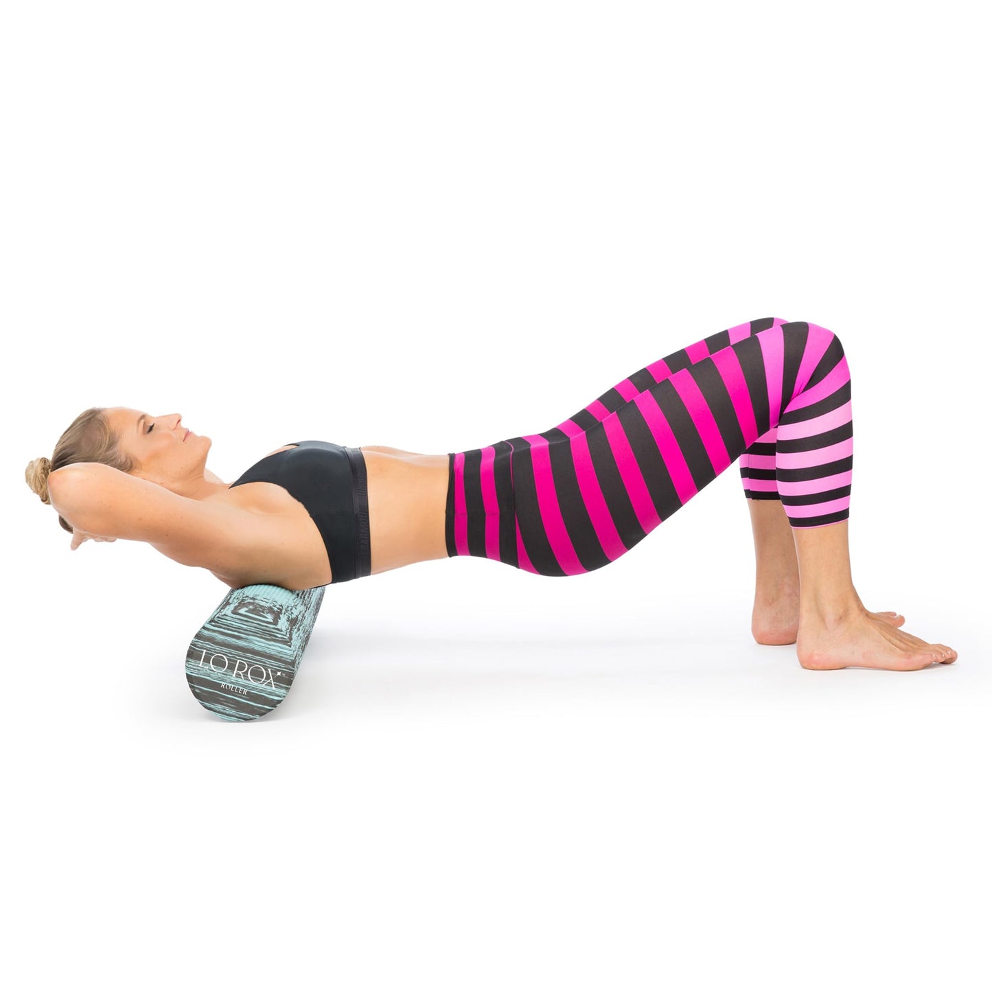 OPTP Lo Rox Foam Roller – Moderately Firm Density, Round, Teal, 36" x 6"