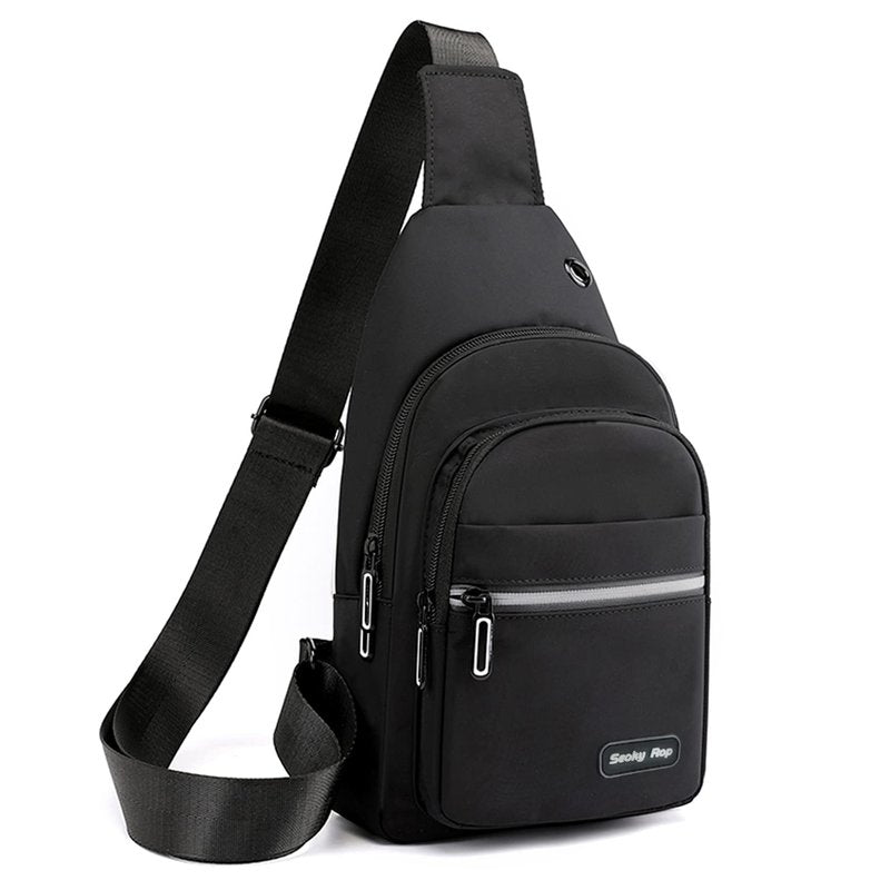 Seoky Rop Sling Bag Crossbody Backpack for Men Women Multipurpose Chest Shoulder Bag for Travel Hiking Daypack Black