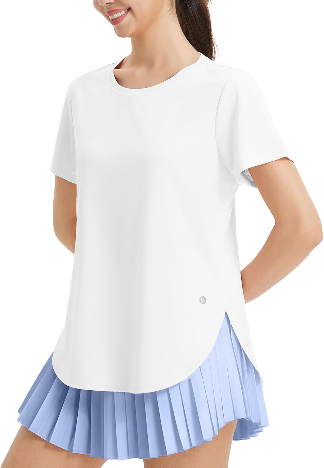 Baleaf Women's Athletic Running Shirts - Quick Dry Loose Fit Yoga Tee with UPF 50+ Protection