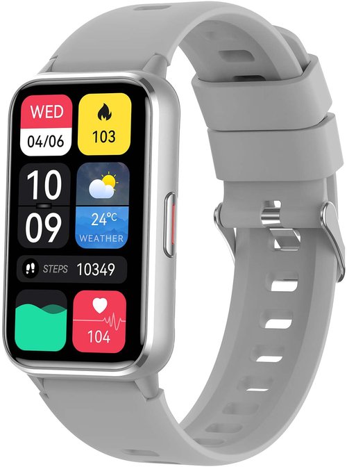 KPEP AMOLED Fitness Watches for Women Men with Stress Blood Oxygen Heart Rate Monitor Sleep Tracking 110+ Sport Modes Fitness Tracker Watch Calorie Counter Step Tracker IP68 Waterproof for Andriod iOS