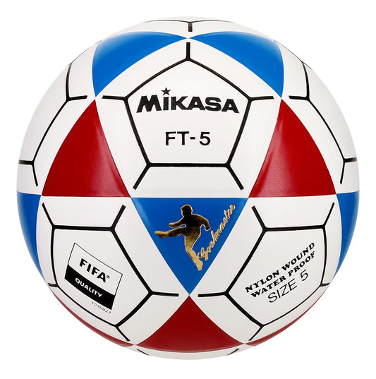 Mikasa FT5A-BR-BK-FQ Goal Master Soccer Ball, Blue/Red/White, Size 5(FIFA APPROVED) Soccer Ball / Footvolleyball