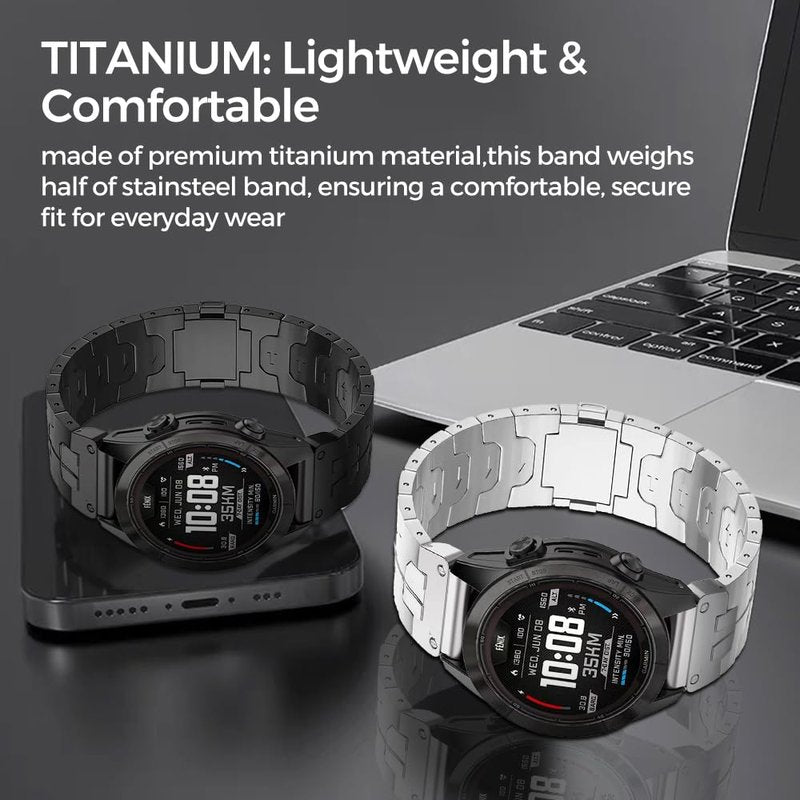 synsing 26mm Titanium Magnetic Metal Quick Fit Band Compatible for Tactix 8 51mm/Instinct 3 50mm/Fenix 8 51mm/Fenix 7X Pro,22mm Band for Tactix 8 47mm/Descent G2/Fenix 8 47mm