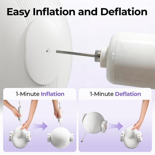 FEIERDUN Thigh Master, Kegel Exerciser, Pelvic Floor Muscle Trainer for Women, Adjustable 5-Level Resistance, Inner/Outer Thigh Leg Hip Glute Arm Toner,Leg-Shaping Ball-Purple