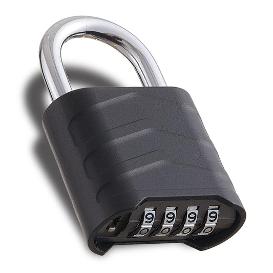 PYreek Combination Padlock Heavy Duty Locker Lock 4 Digit Padlock Gym Locker Locks for Fence Gate Storage Unit (Black, HD_10_3.5)