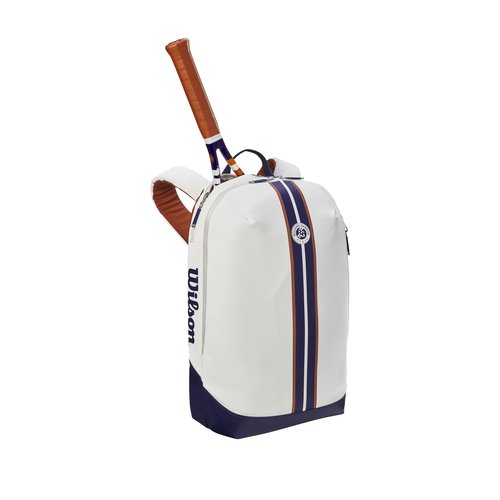 Wilson Roland Garros Super Tour Tennis Backpack - Navy/White, Holds up to 2 Rackets