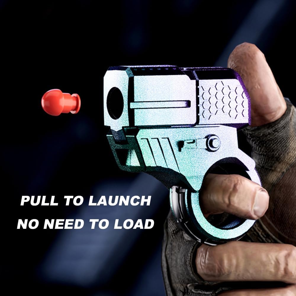 Metal Fidget Toys - Alloy Fingertip Launcher Ring for Stress Relief | Black Adult Sensory Toy