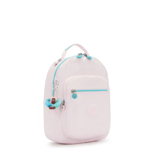 Kipling Seoul Small Metallic Tablet Backpack Sea Pink Met