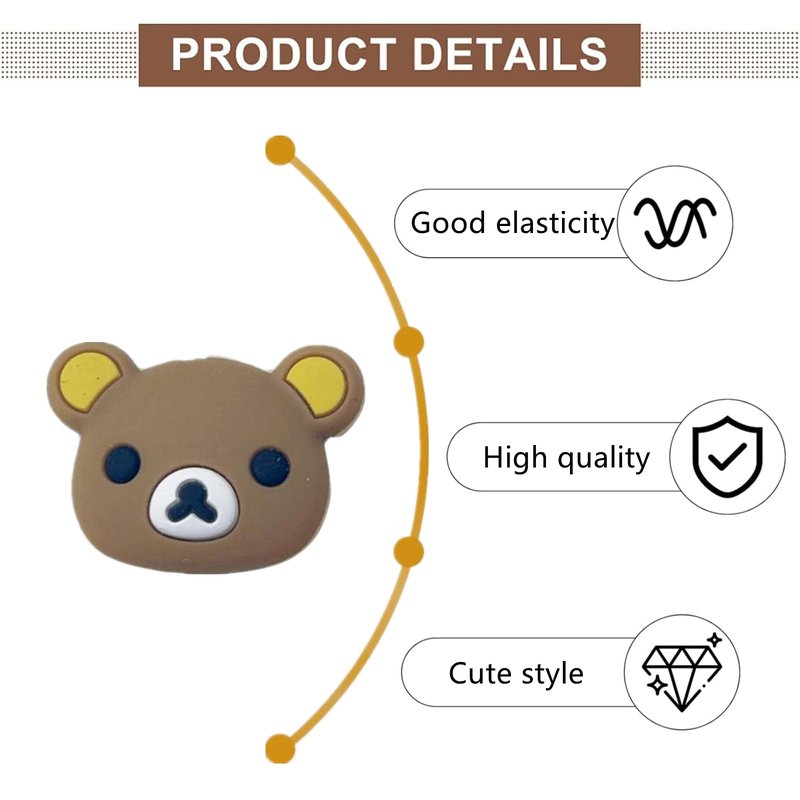 NXPpiULeh 2 PCS Tennis Dampener Cute Tennis Racket Dampener Tennis Shock Absorber Animal Tennis Vibration Dampener Dampener Tennis Racquet for Tennis Accessories(Bear)