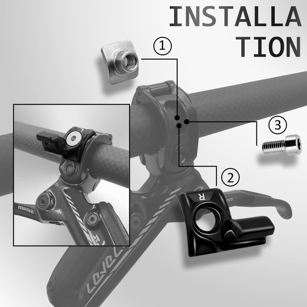 alltoo BikeBrake Clamp Ring Adapter, Brake Shifter Adapter for SRAM Avid Matchmaker X MMX Elixir Brake H-Clamp, Brake Handle Fixing clamp Ring (Right)