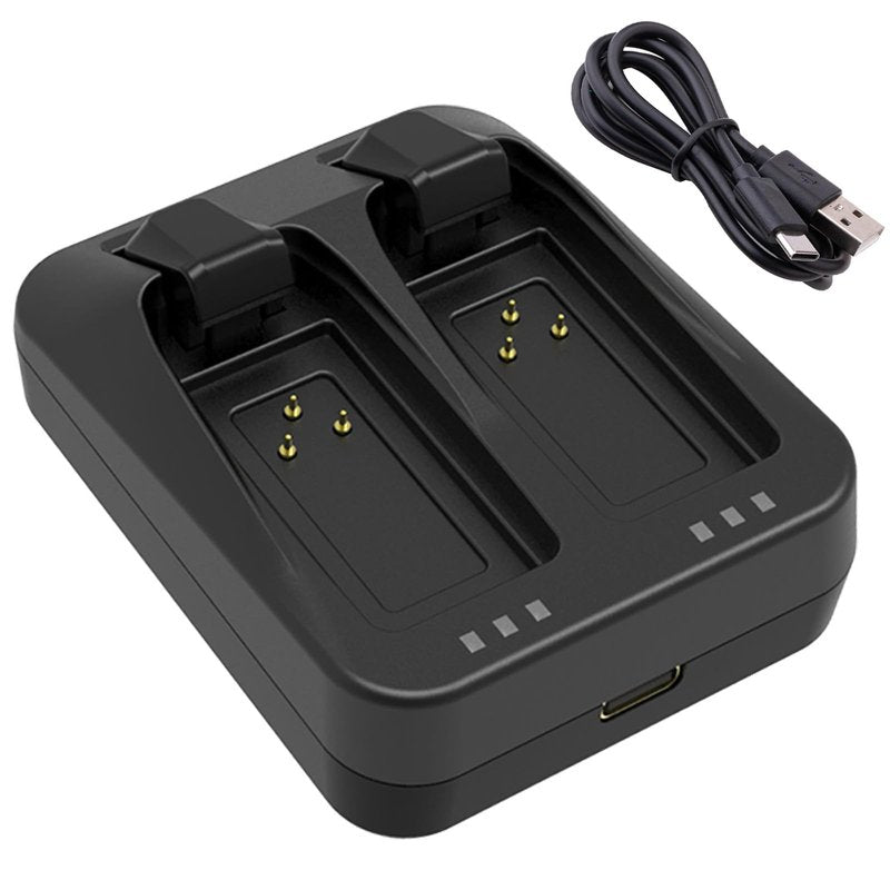 2 Port Dual Battery Charger for SramAxs Red eTap Force Rival Gx Eagle Battery, USB C Port Input with USB A to C Cable