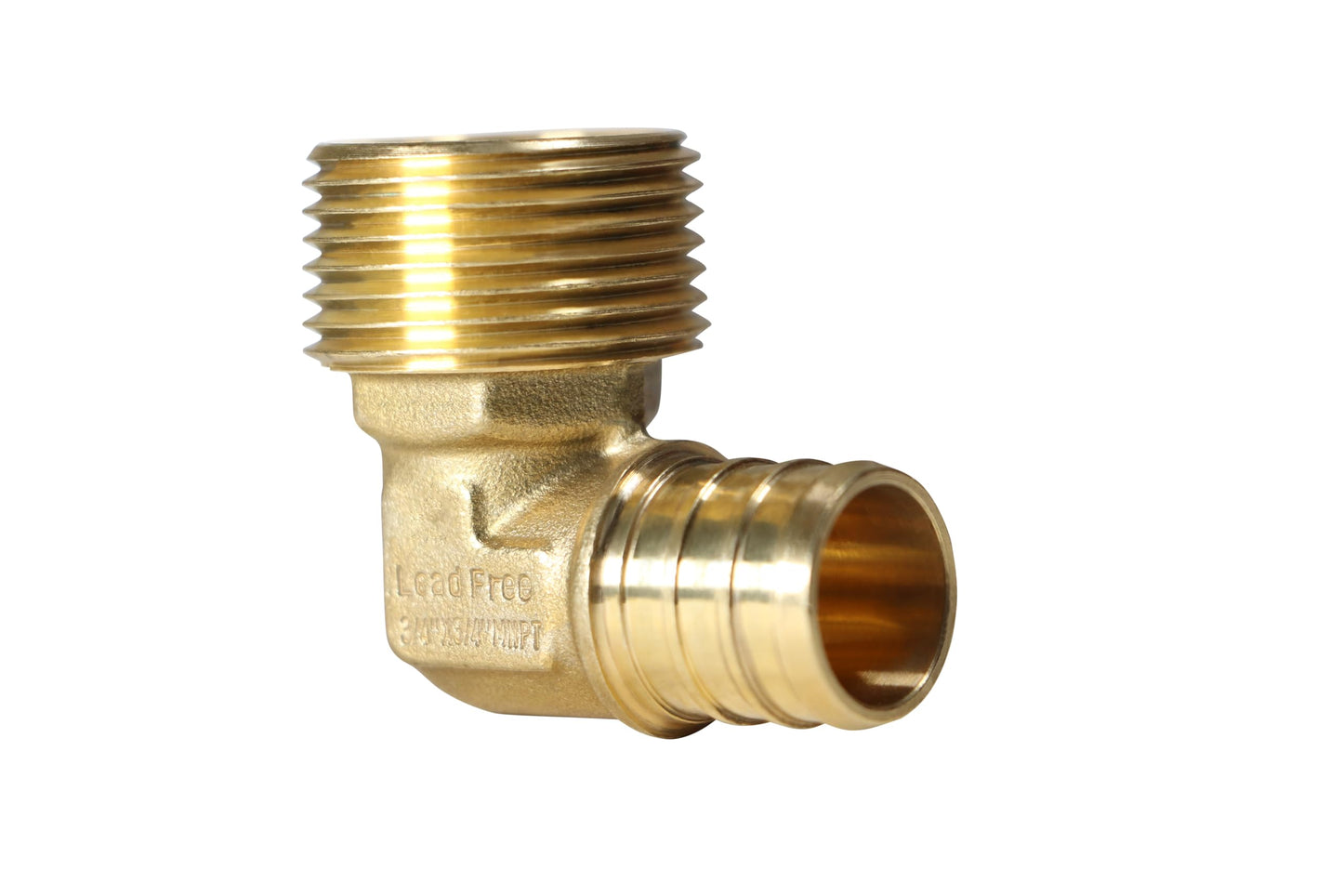 2 Pcs XFITTING Barb Crimp 3/4 Inch Pex Male Elbow, 3/4 Inch Pex Male Threaded Elbow