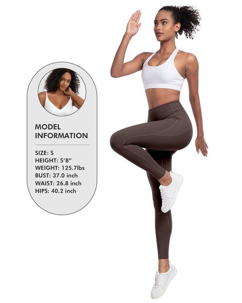 LZYVOO Leggings with Pockets for Women, 6 Packs Soft High Waisted Tummy Control Workout Yoga Pants(3BlackGrayBrownCassis-M)