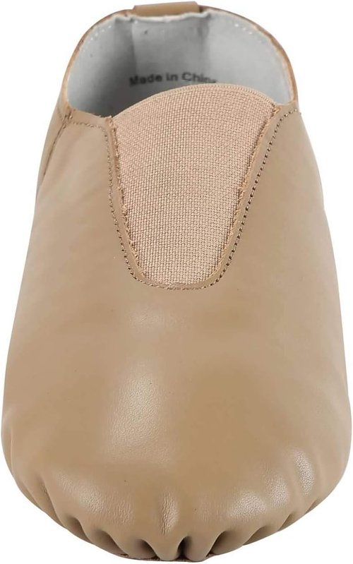 Linodes Women's Jazz Shoes - Slip-On Leather Upper with Elastic Top Piece | Comfortable Fit