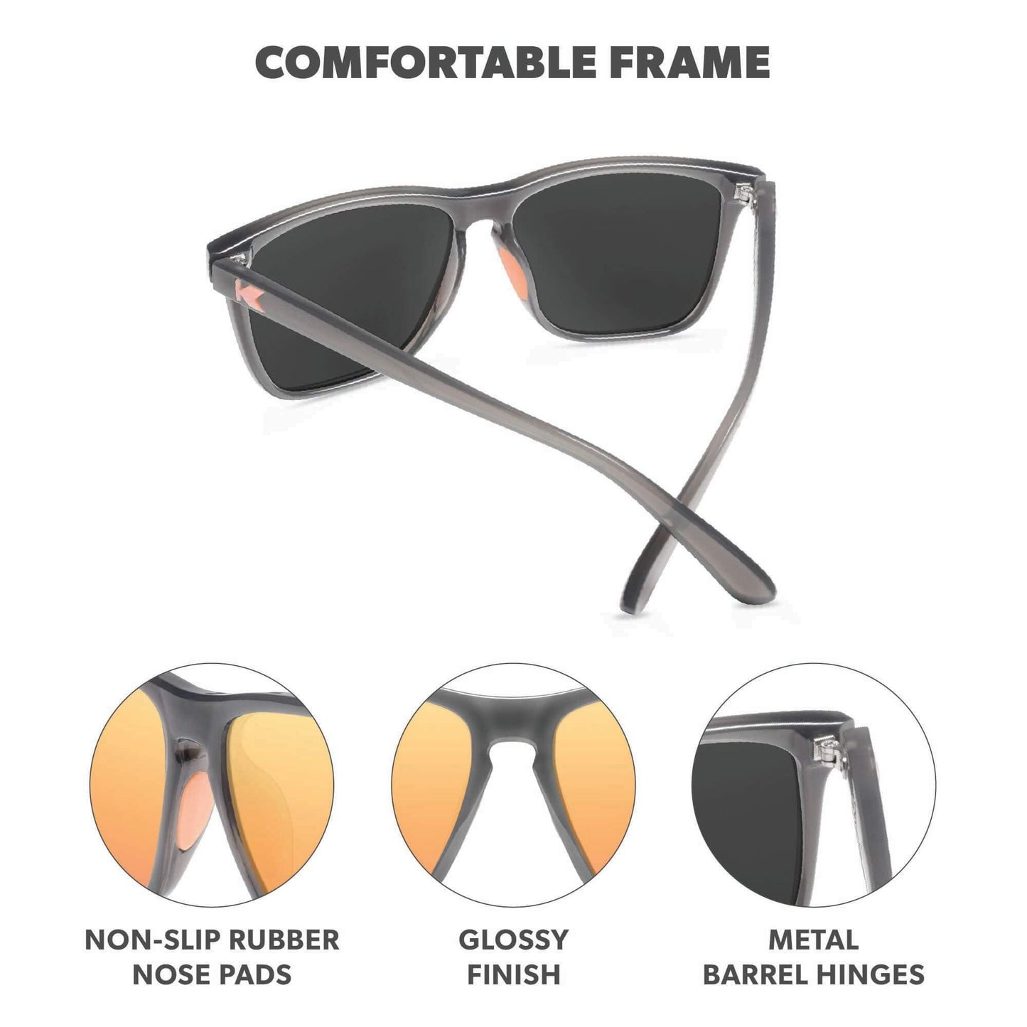 Knockaround Square Polarized Sunglasses for Men & Women - UV400 Protection