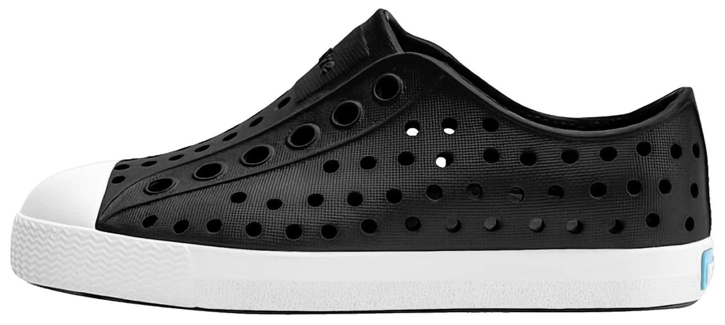 Native Shoes Unisex-Kids Jefferson Sneakers, Jiffy Black/Shell White, 12 Little Kid
