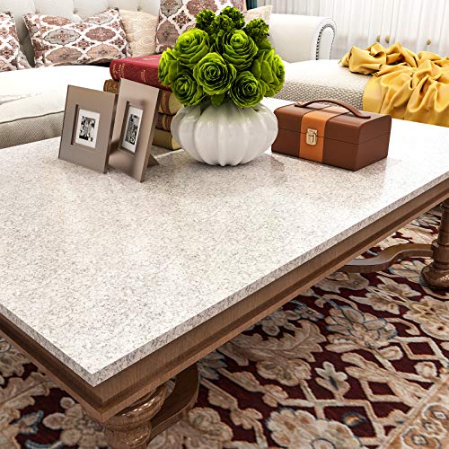 LaCheery Faux Granite Contact Paper for Countertops Waterproof Self Adhesive Granite Wallpaper for Kitchen Counter Contact Paper Peel and Stick Countertops Grey Wall Paper Desk Top Cover 15.8"x80"