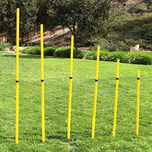 BlueDot Trading Soccer Agility Poles - Telescopic & Collapsible Options | Speed Training Sets (4, 6, 8 Pieces)