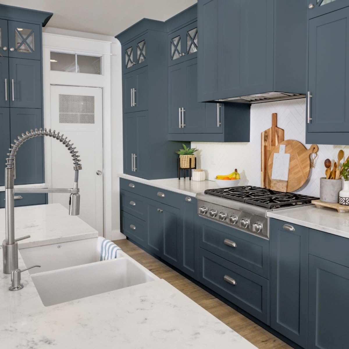 Oxford Blue Cabinet Makeover Kit - 7-Piece DIY Set for Regal Navy Finish