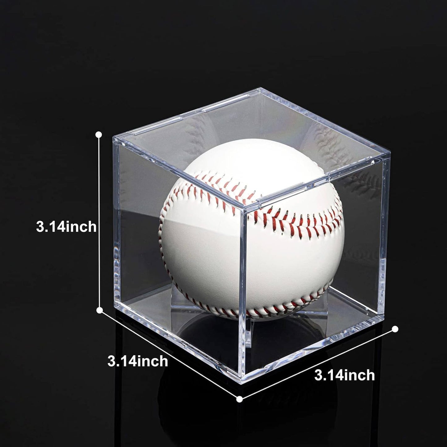 Skiennix 8 Pack Baseball Display Cases - UV Protected Acrylic Holder for Official Size Baseballs | Clear Memorabilia Showcase