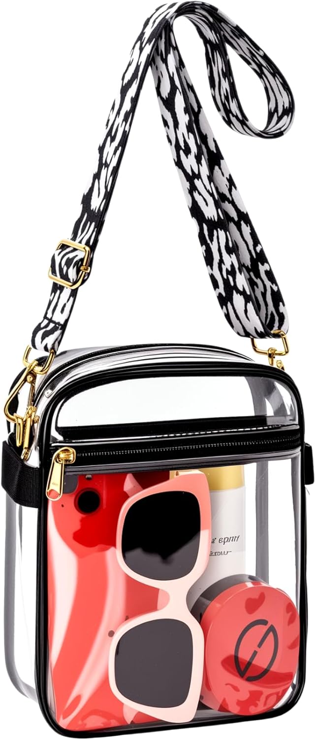 MAY TREE Clear Stadium Approved Purse - Adjustable Strap for Concerts & Events | Stylish Handbag