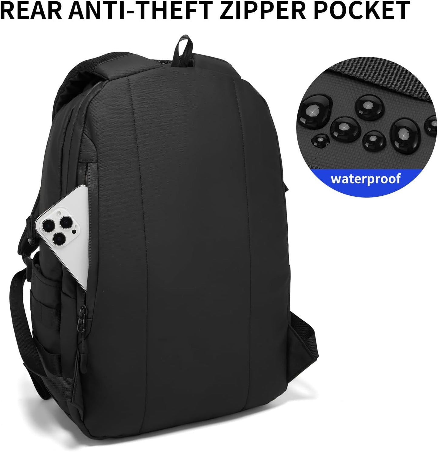 Wotony Tactical Backpack - Military-Grade Design | Compact Black Assault Bag for Men