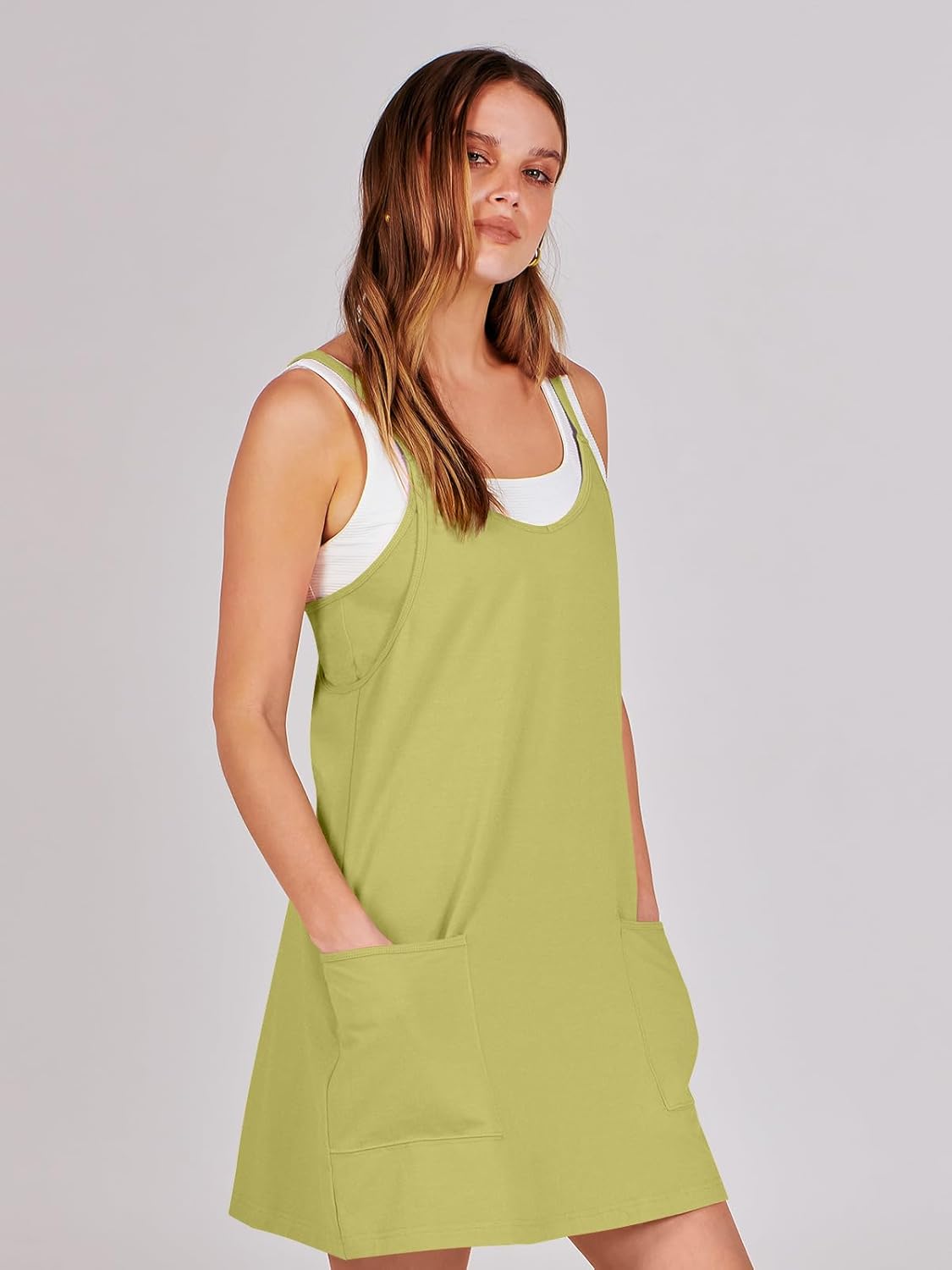 ANRABESS Women's Athletic Dress - Summer Tennis Mini Romper with Built-In Shorts | Travel Ready Activewear