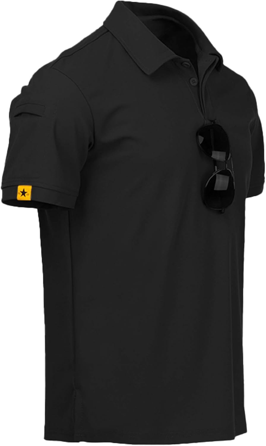 SCODI Men's Polo Shirts - Performance Short Sleeve Tactical Golf Shirt for Daily Casual Wear