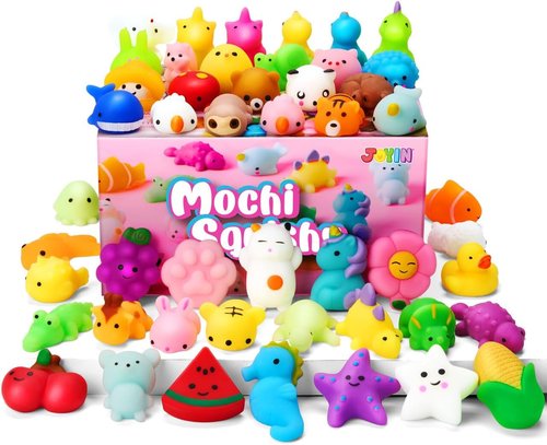 JOYIN Mochi Squishy Toys Set - 25 Random Mini Squishies for Kids | Kawaii Stress Relief & Party Favors