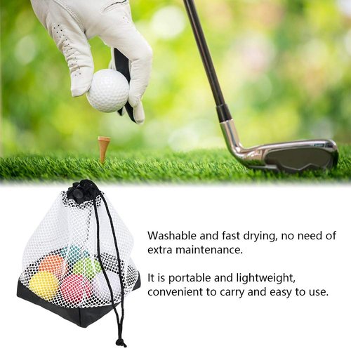 Demeras Balls Bag Nylon Mesh Drawstring Pouch 36 Balls Holder Storage Net Bag Accessory