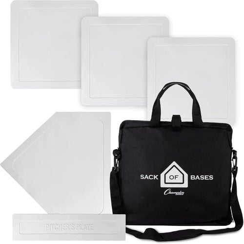 Champion Sports Throw Down Base Sets - Durable Baseball & Softball Training Bases for Indoor/Outdoor Use