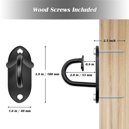 Prebene Wall Mount Workout Anchors, Resistance Bands Wall Anchors, Home Gym Exercise Anchors, Wall Mount Anchors for Resistance Bands, Strength Training, Physical Therap