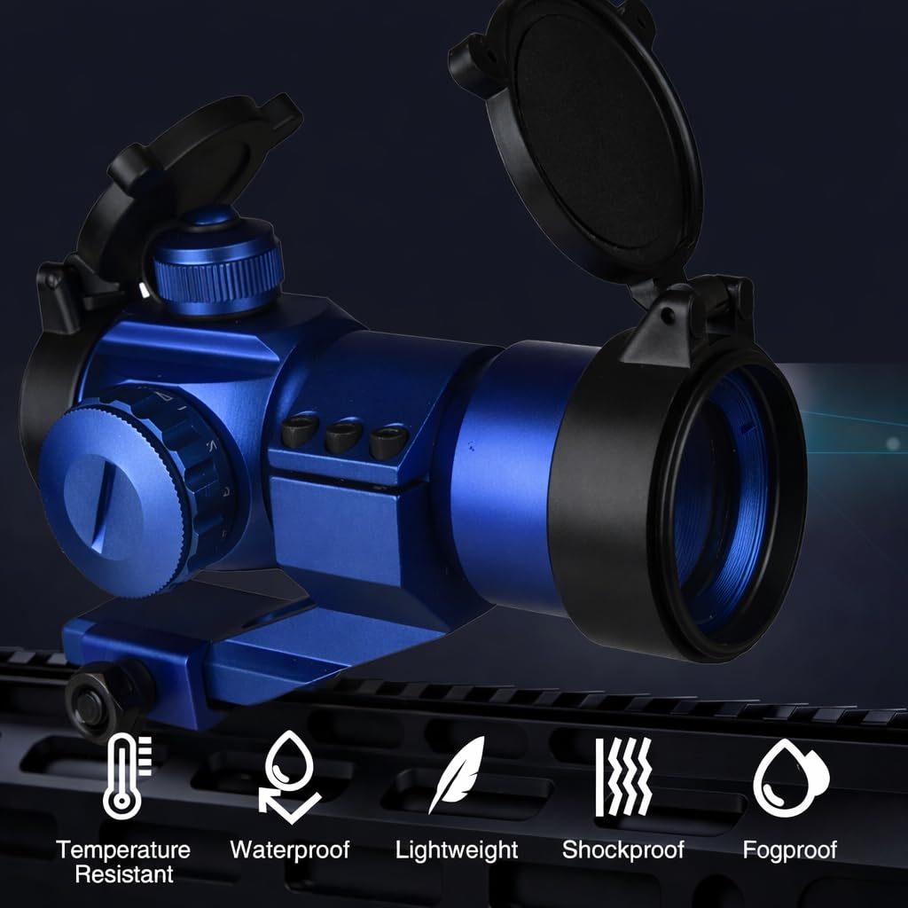 Tactical Scope Reflex Stinger 4 MOA Red - Green Dot Sight with Picatinny Mount (Blue Color)