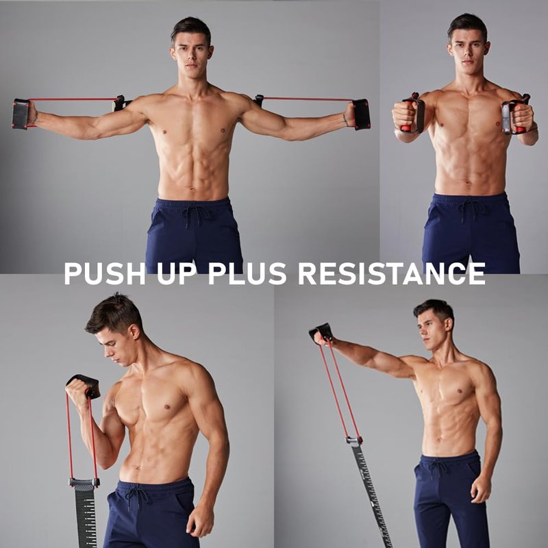 Metaball Stable Push Up Bars Resistance Band Power Push Up Plus with 24 Resistance Levels Training Back, Shoulder, Chest and Arm Muscles Equipment