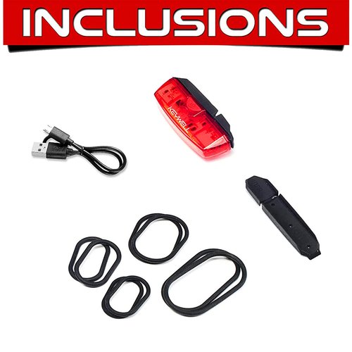 Bike Tail Light USB Rechargeable - Super Bright LED Rear Bicycle Light Clip On as Red Back Taillight with 6 Lighting Modes for Road Mountain Cycling Safety Accessories (Red)