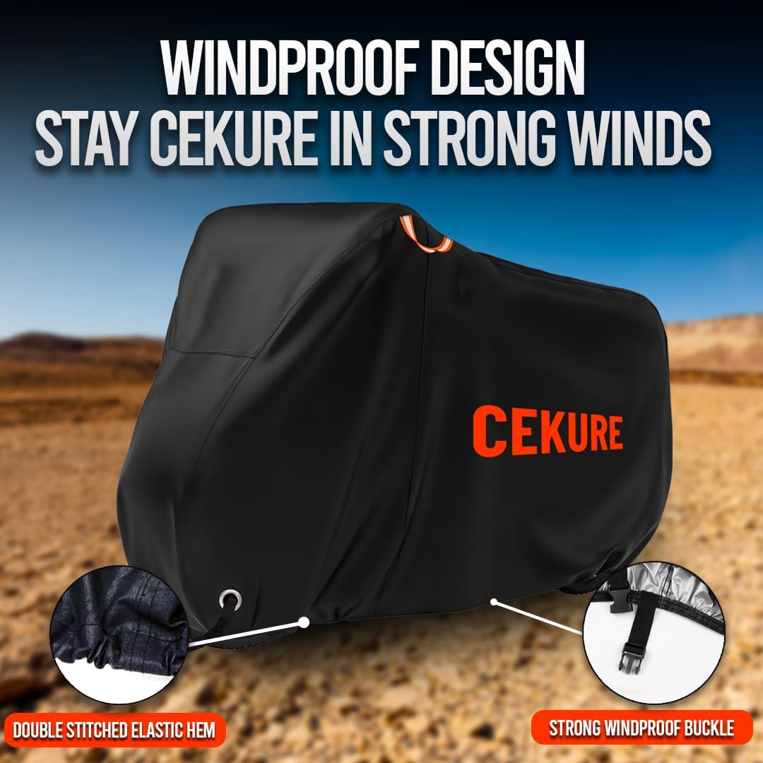 Skiennix Waterproof Bike Cover - Heavy Duty Oxford for 2-3 Bikes | Tear Resistant & Windproof with Carry Bag