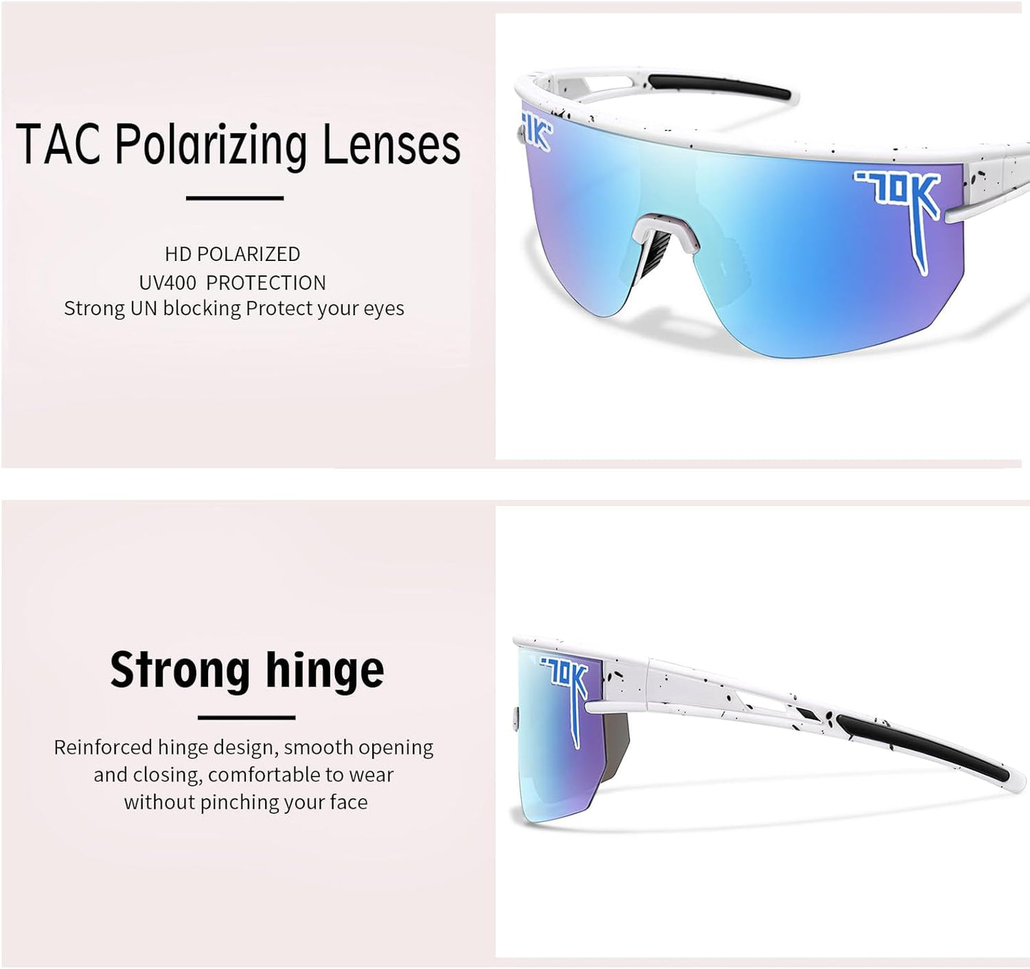 Nobleboy Polarized Sports Sunglasses - UV400 Protection for Men & Women | Ideal for Running & Cycling