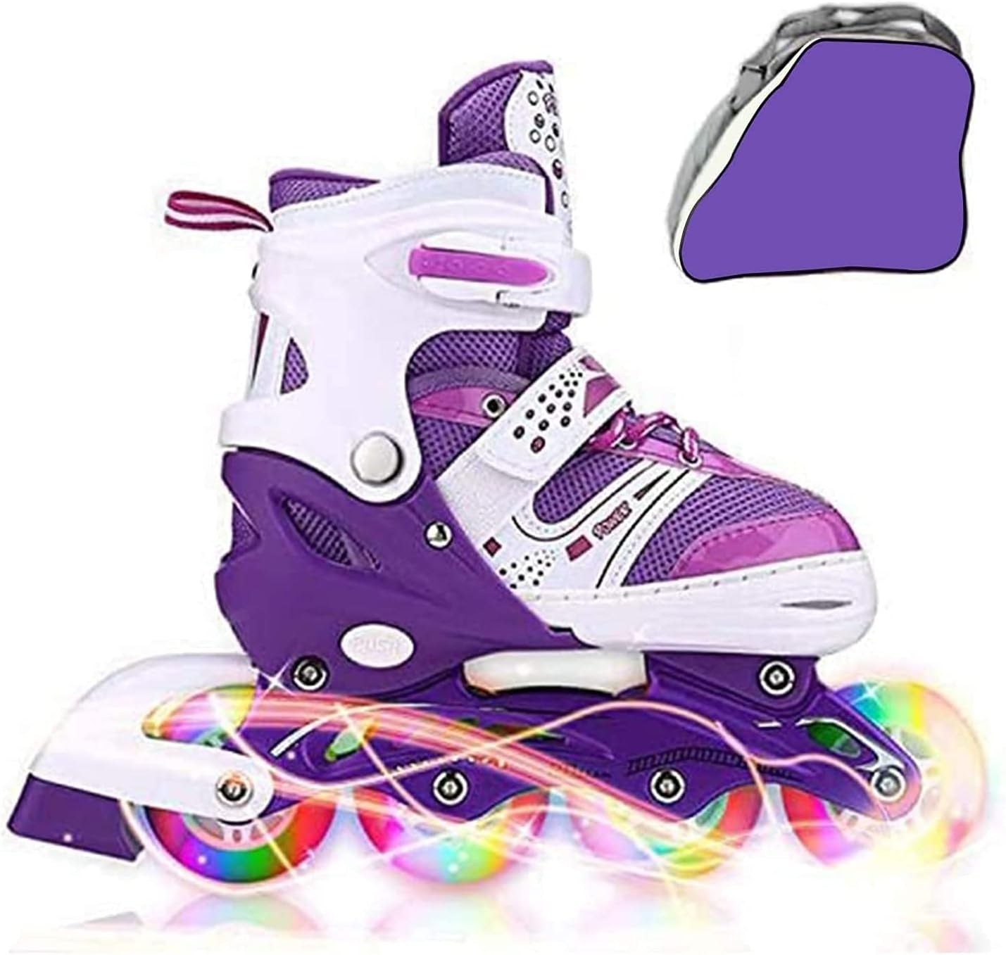Skiennix Adjustable Inline Skates for Kids | Light-Up Wheels for Ages 4-12 | Perfect Beginner Gift