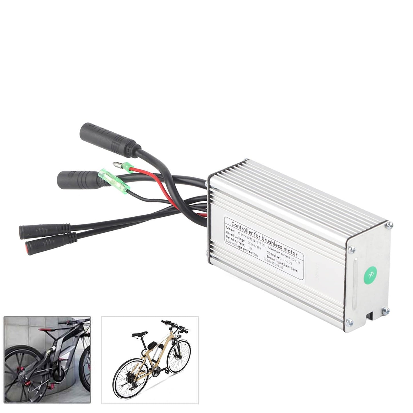 Brushless Motor Controller, Durable Aluminium Alloy Build, E-Bike Controller with Light Cable for 36V 48V 500W 750W Electric Bikes Scooters