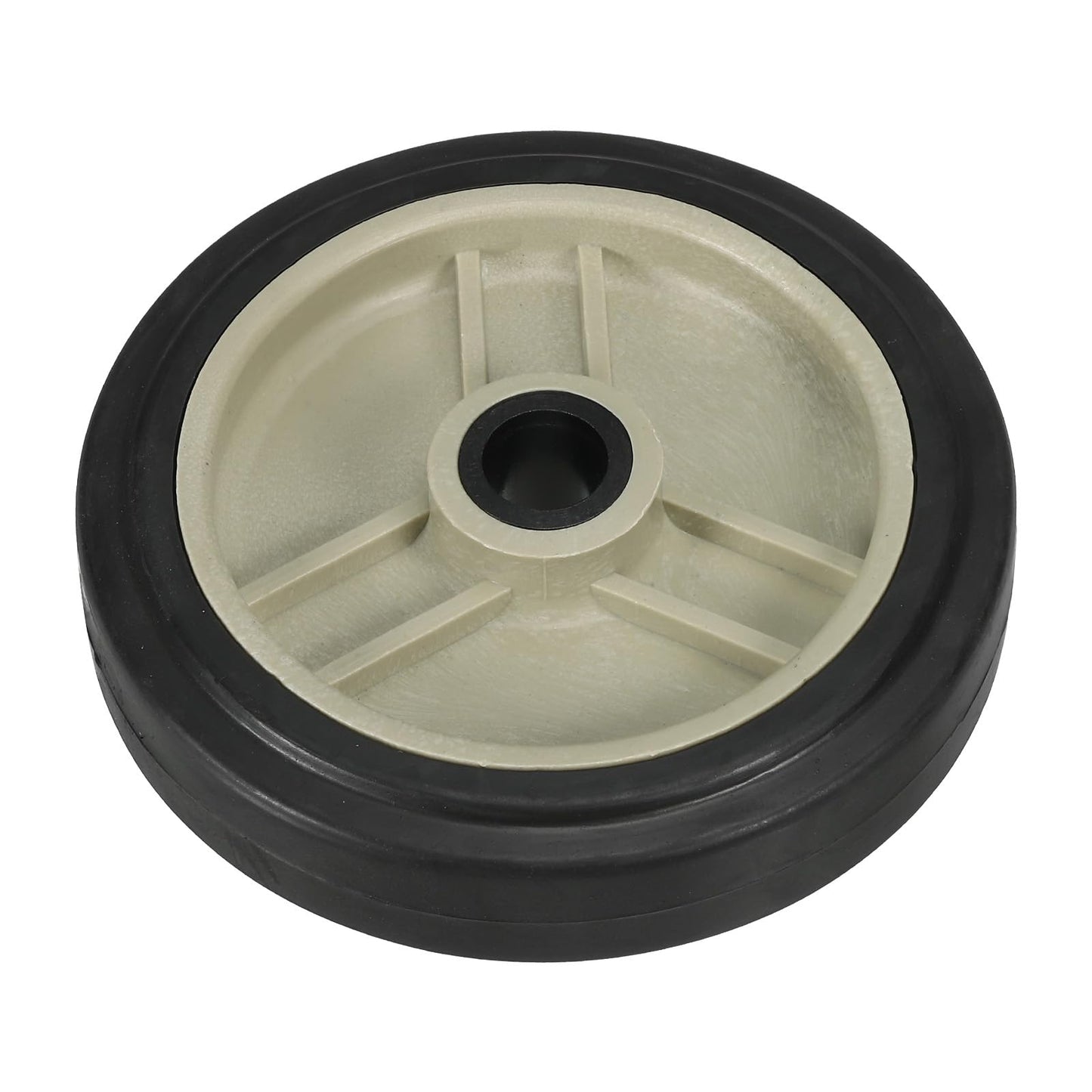 PATIKIL 4" Air Compressor Wheels, 2 Pcs Universal Air Compressor Wheel Replacement Parts with 0.5" Dia. Hole for Easy Mobility, Beige