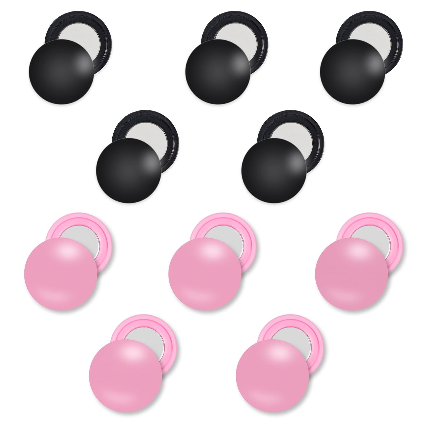 BOXOB 10 Pairs Magnetic Race Bib Clips, Marathon Race Number Buckle Running Bib Magnets Pins Holder for Runners Field Triathlon Cycling Competition (Black & Pink)