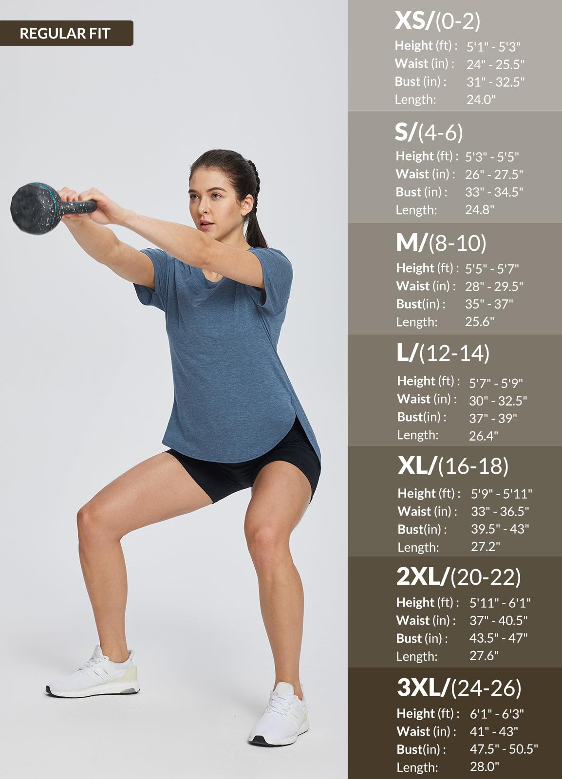 baleaf Women's Workout Shirts Short Sleeve Athletic Tops Lightweight Loose Fit for Running Exercise Yoga T-Shirts Heather Navy XL