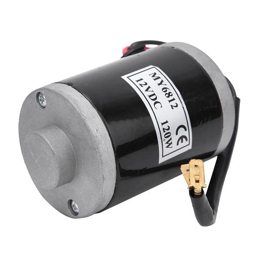 Haofy for My6812B 12 Motor, My6812 12V 120W High Speed Small Brush Motor with Belt Pulley Electric Scooter E Accessory