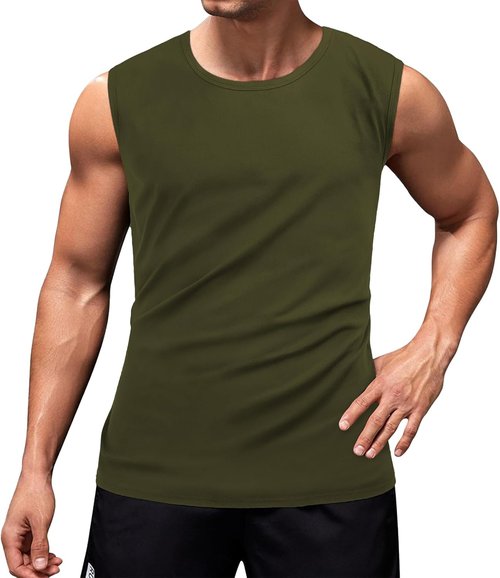 Domirica Lightweight Men's Tank Tops - Breathable Sleeveless Gym Shirt | Solid Color, Plus Size 2025