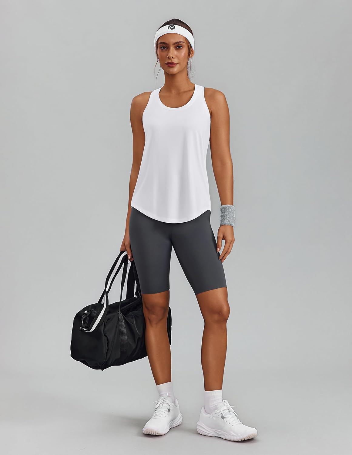 PINSPARK Soft Workout Tank Tops - UPF 50+ Quick Dry Racerback Athletic Shirts for Women | Ideal for Yoga & Gym