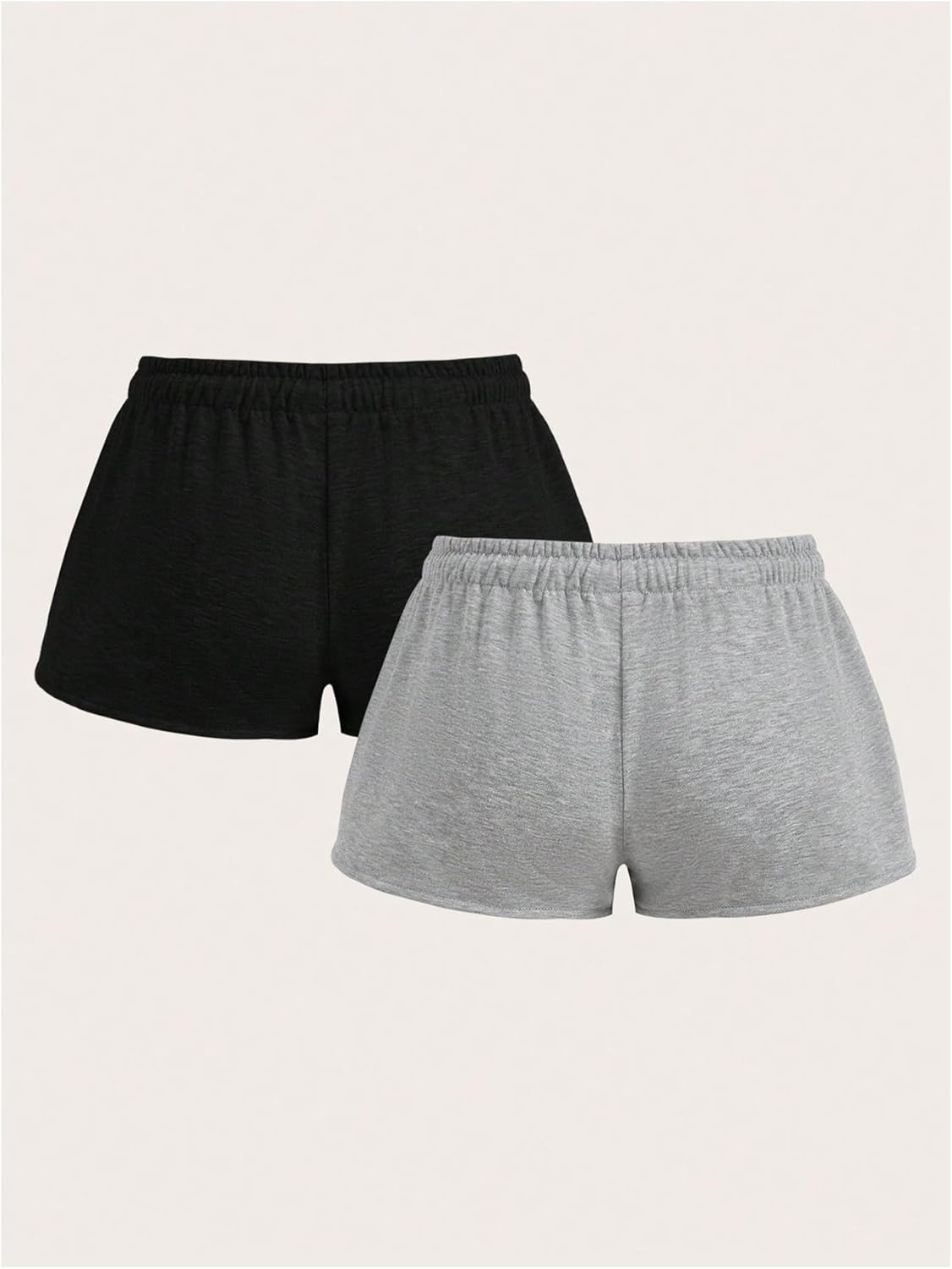 RoseSeek Women's Drawstring Waist Sweat Shorts - Low Rise Workout & Casual Lounge | 2 Pack