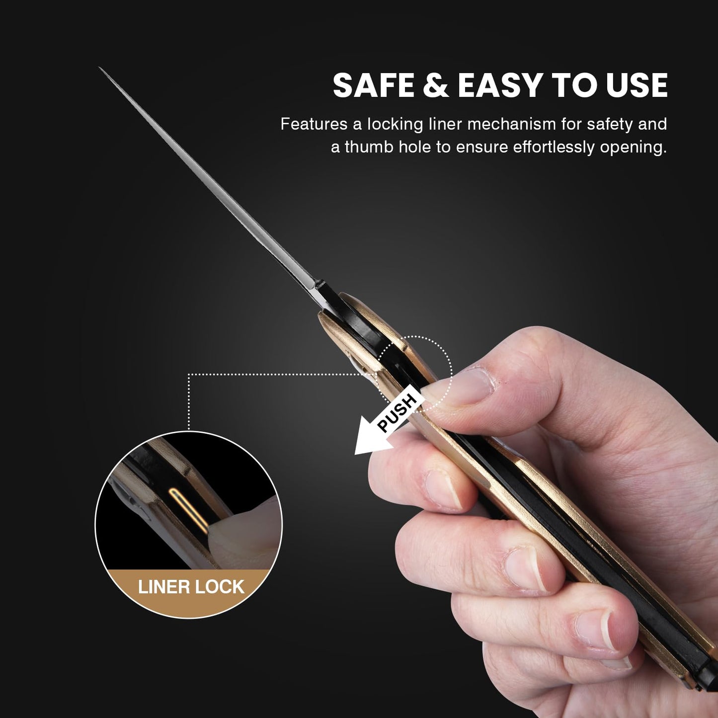 FUNBRO Multitool knife, Gift for Men (Gold)